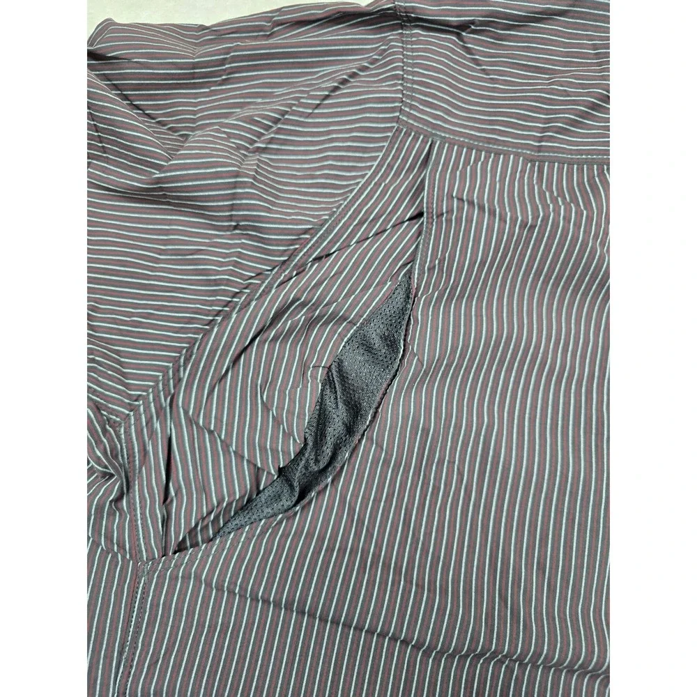 The North Face‎ Shirt Mens XL Black Red Striped Nylon Hiking Outdoor AJDY
